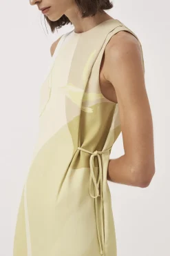 A Place To Be Pleat Shoulder Dress