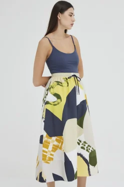 Al Fresco Organic Cotton Midi Skirt