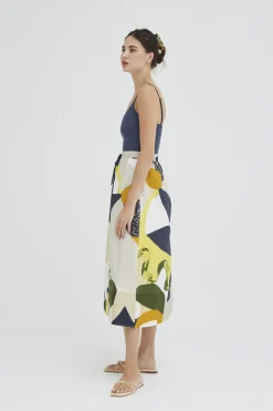 Al Fresco Organic Cotton Midi Skirt