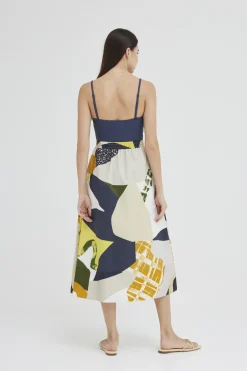Al Fresco Organic Cotton Midi Skirt