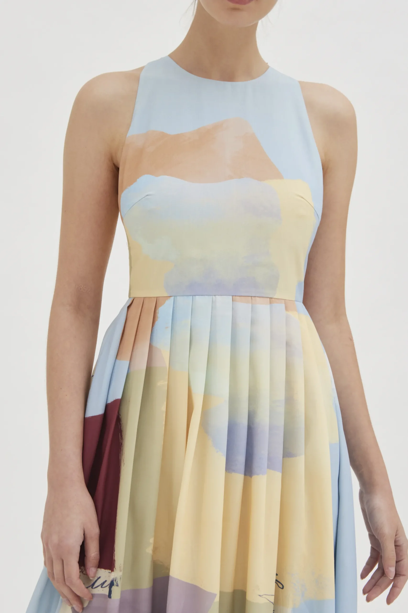 Analogue Midi Pleat Dress