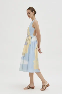 Analogue Midi Pleat Dress