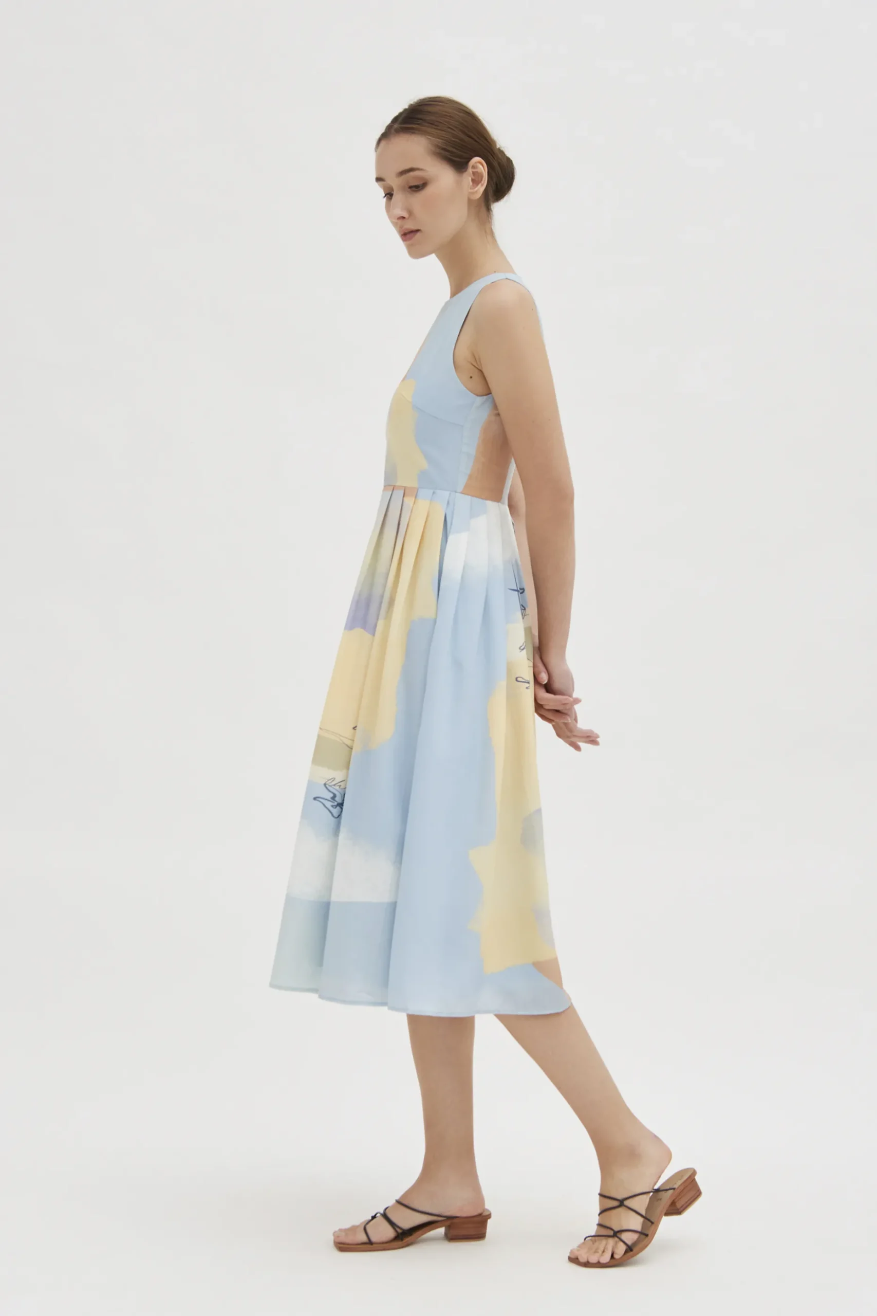 Analogue Midi Pleat Dress