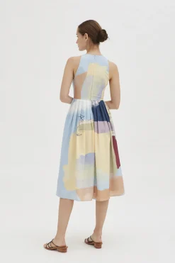 Analogue Midi Pleat Dress