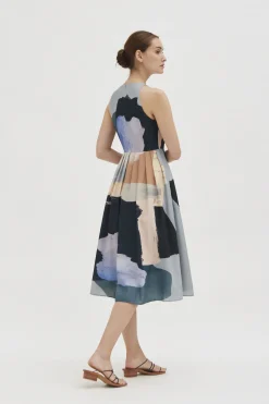 Analogue Midi Pleat Dress
