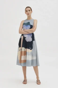 Analogue Midi Pleat Dress