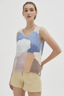 Analogue Pleated Shift Top