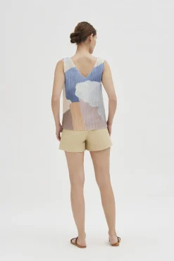 Analogue Pleated Shift Top