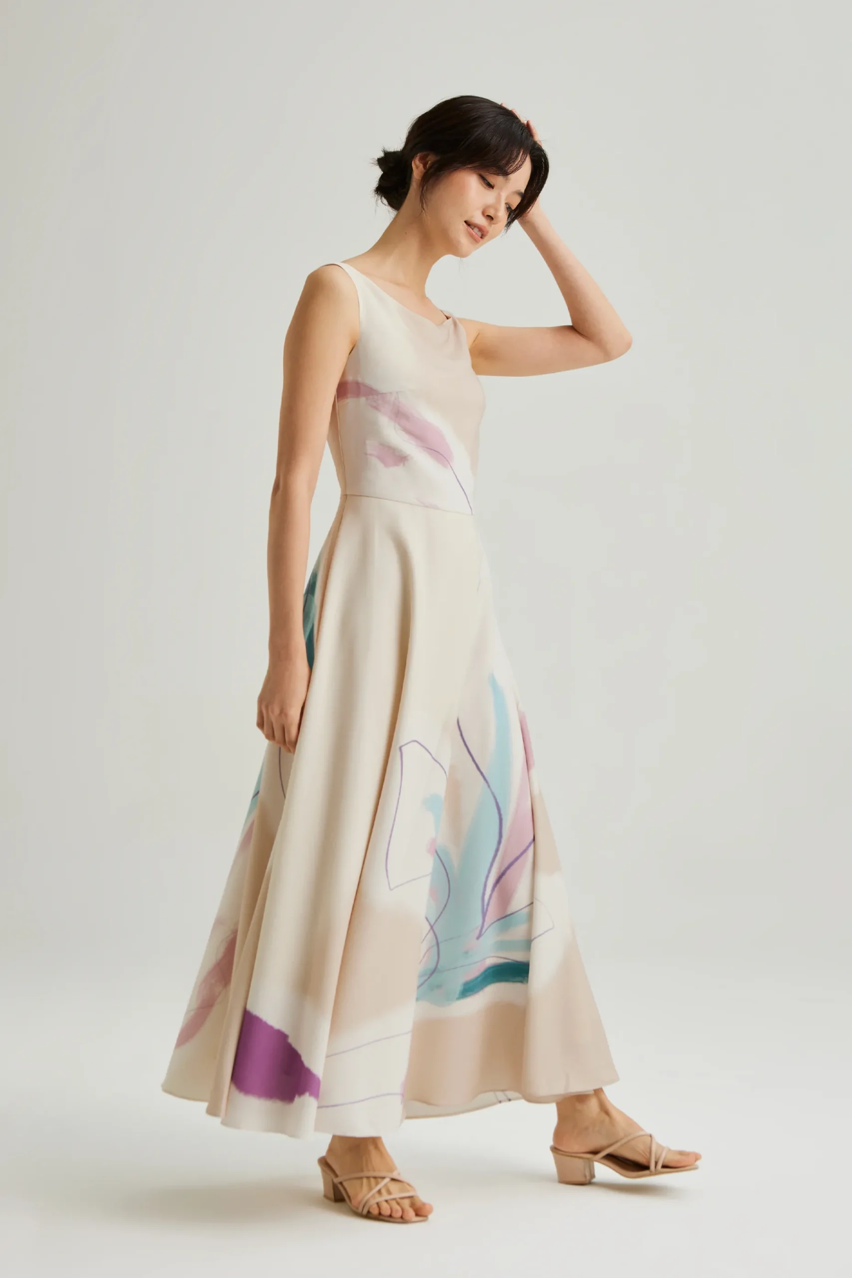Atelier Boat-Neck Maxi Dress