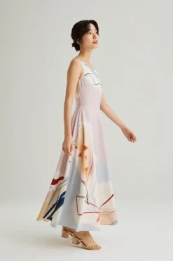 Atelier Boat-Neck Maxi Dress