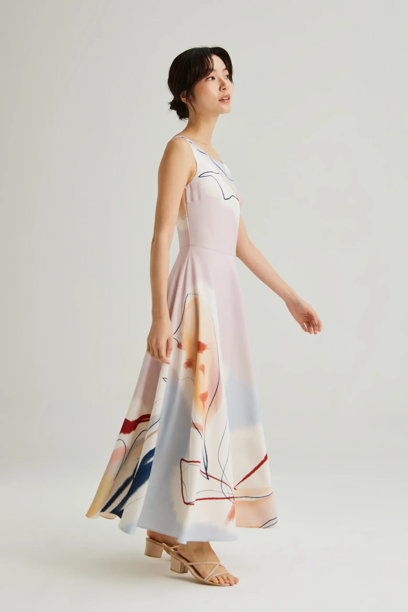 Atelier Boat-Neck Maxi Dress