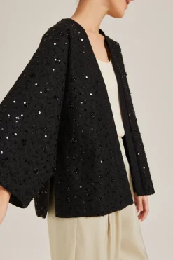 Beaded Open Cardigan