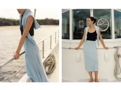 Bouclé Knit Midi Skirt