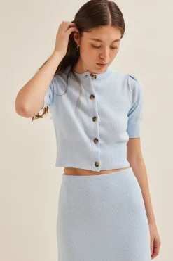 Bouclé Knit Midi Skirt