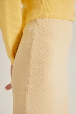 Bouclé Knit Midi Slip Skirt