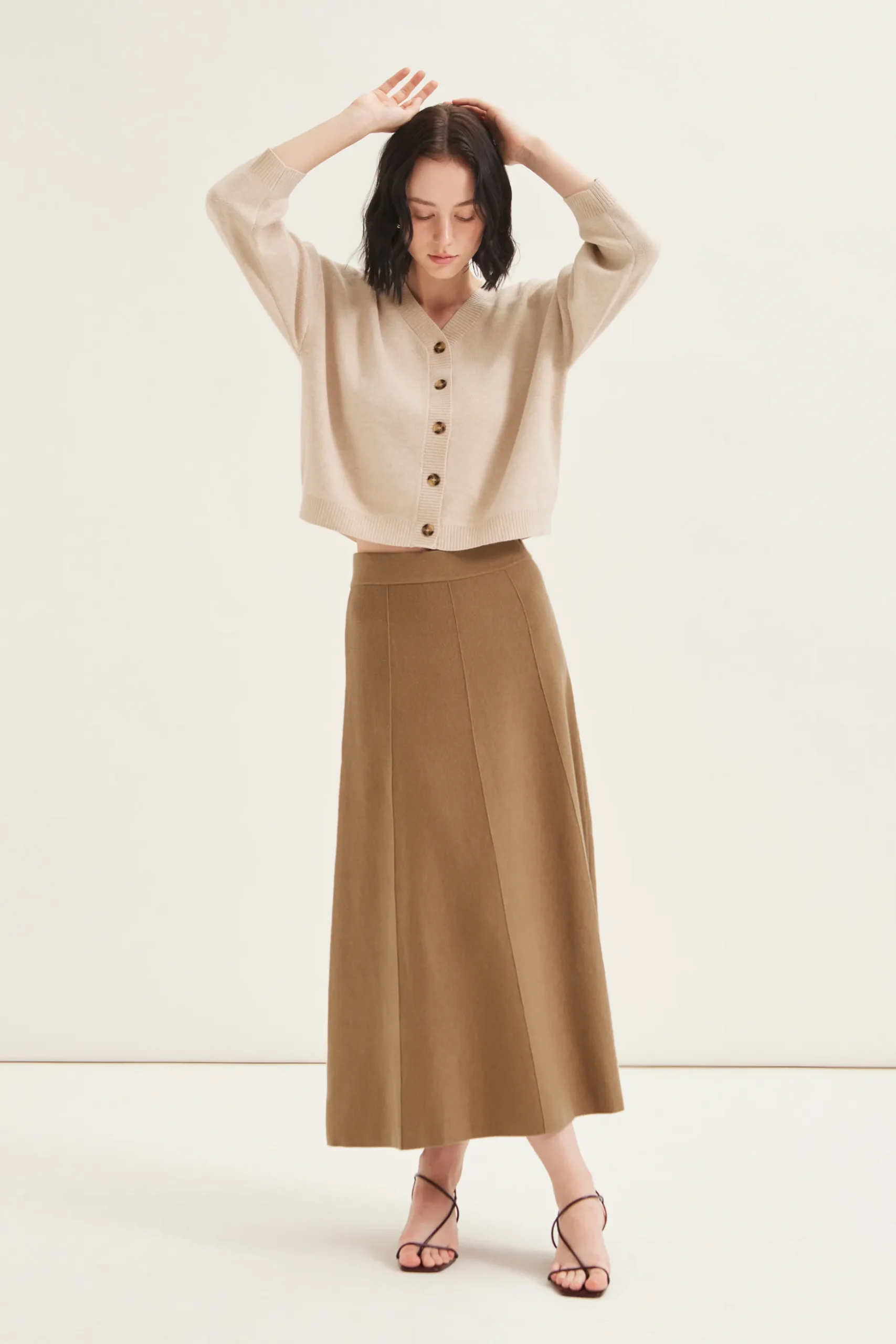 Boxy Jacquard Knit Cardigan