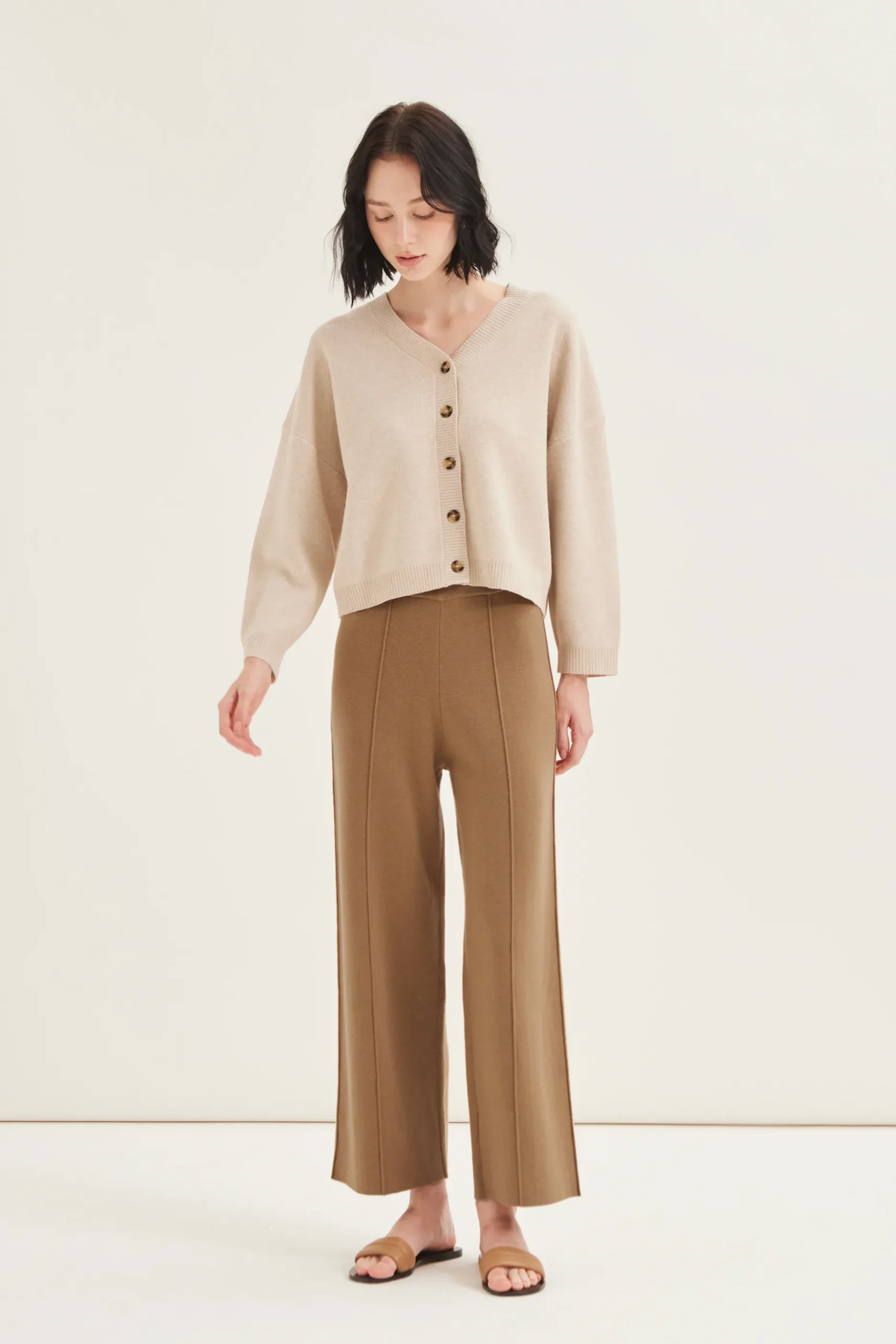 Boxy Jacquard Knit Cardigan
