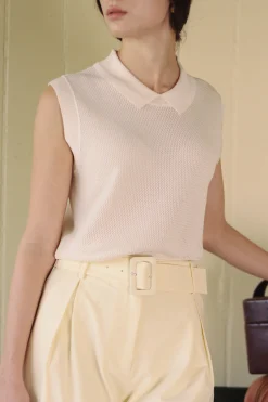Boxy Silk Knit Vest