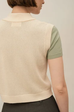 Boxy Silk Knit Vest