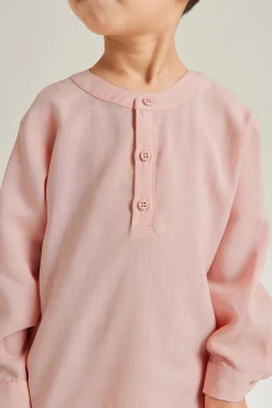 Boy's Half-Placket Long Sleeve Shirt