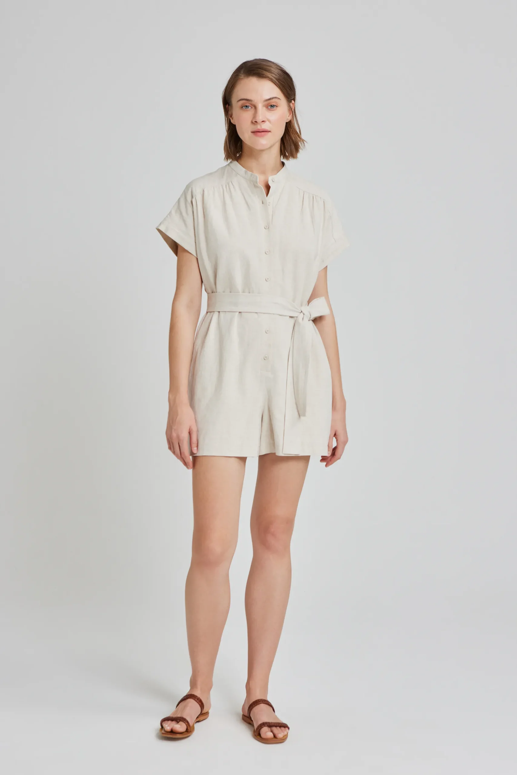 Button-Down Boxy Romper