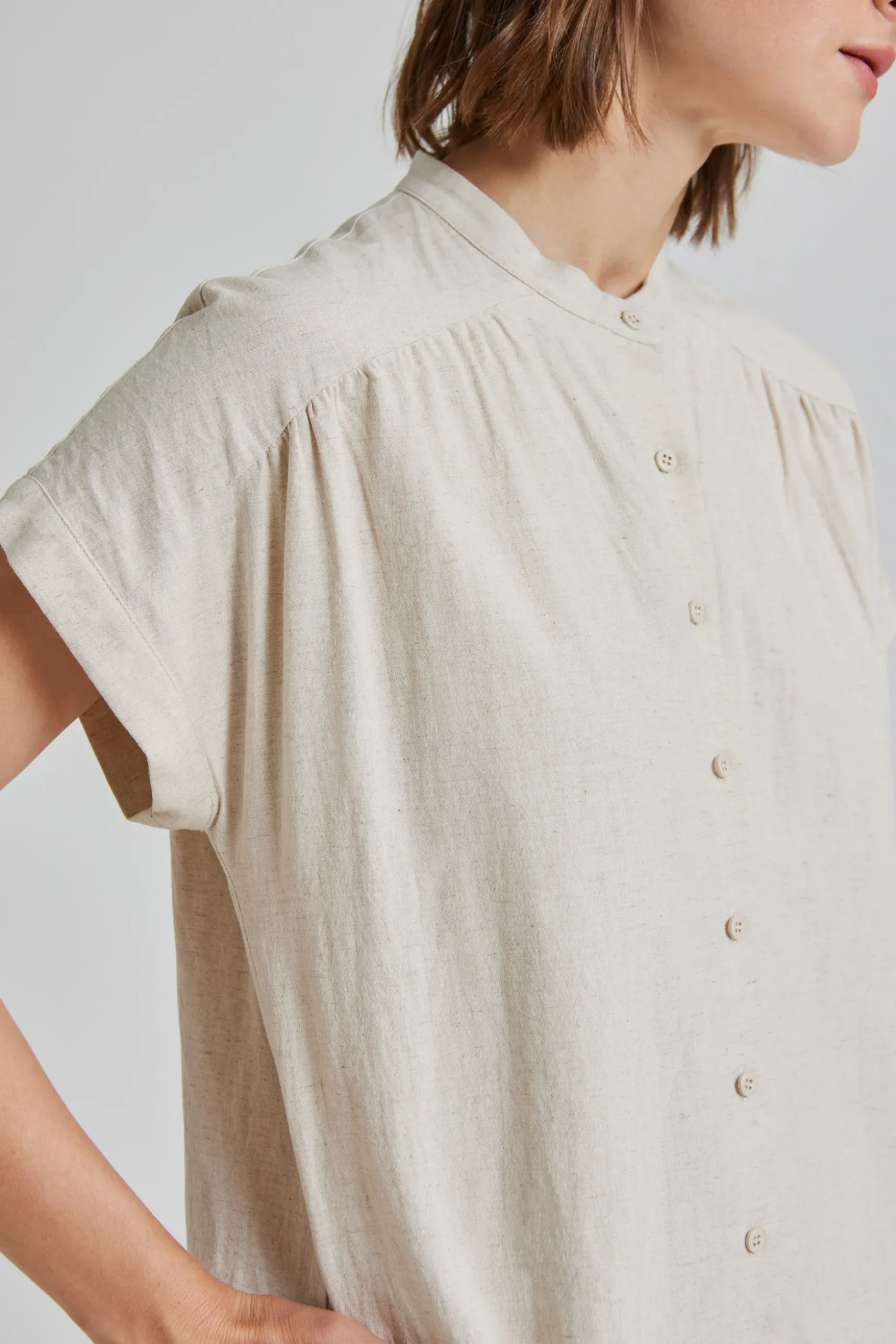Button-Down Boxy Romper