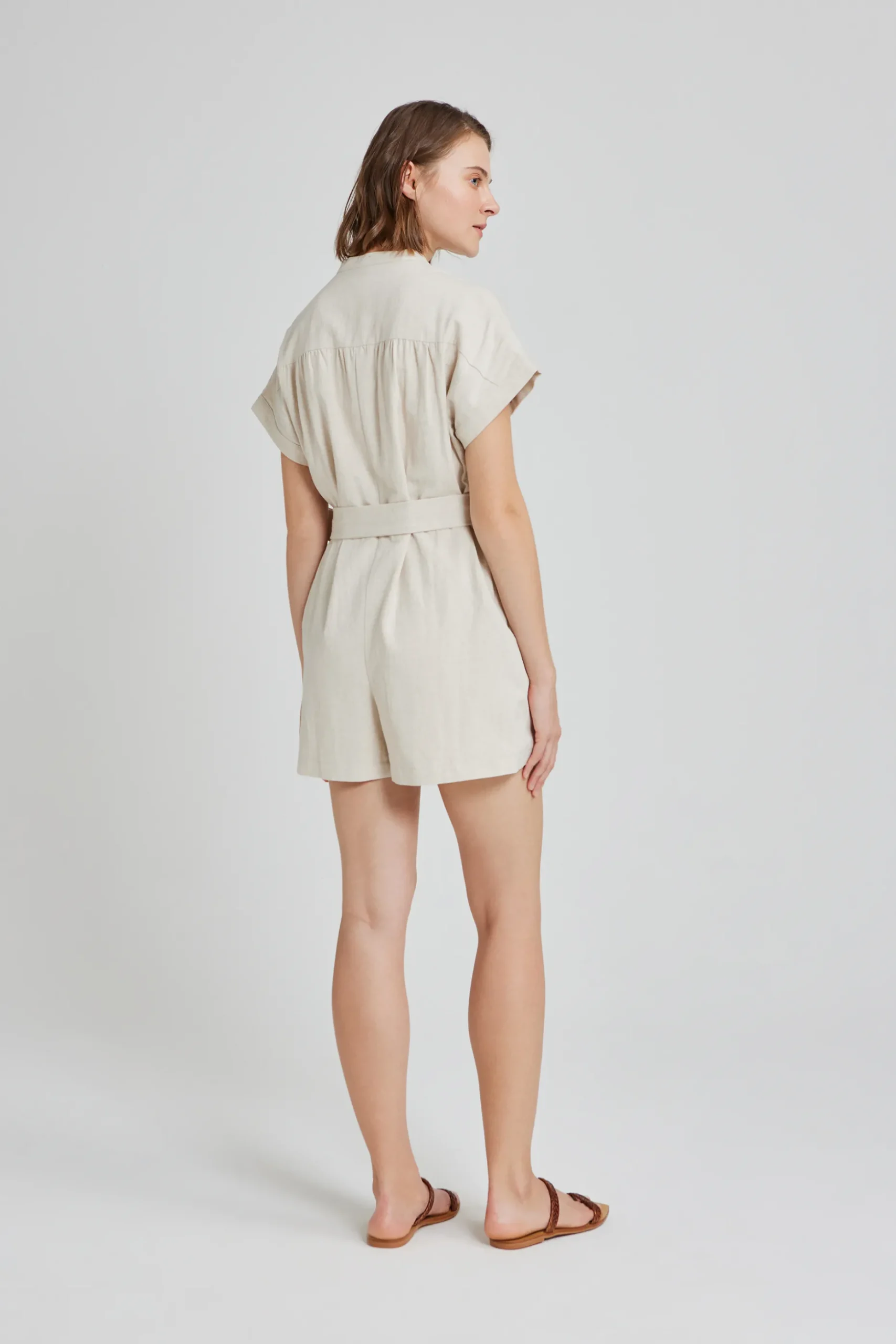 Button-Down Boxy Romper