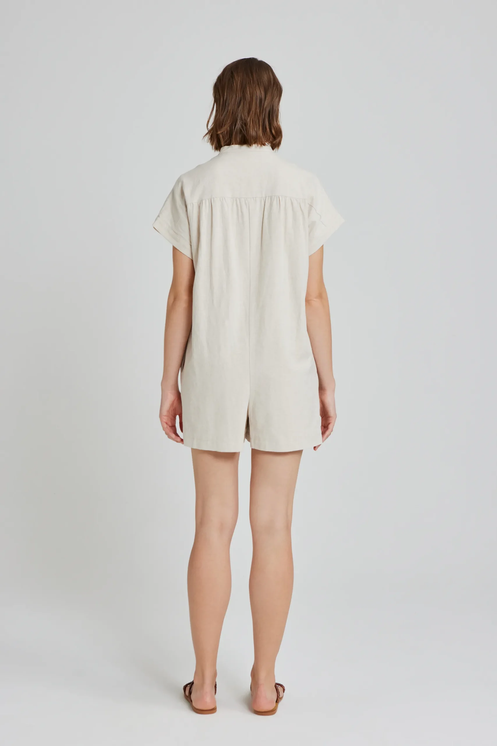Button-Down Boxy Romper