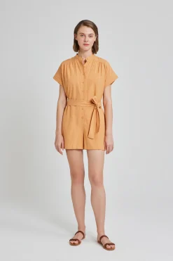 Button-Down Boxy Romper