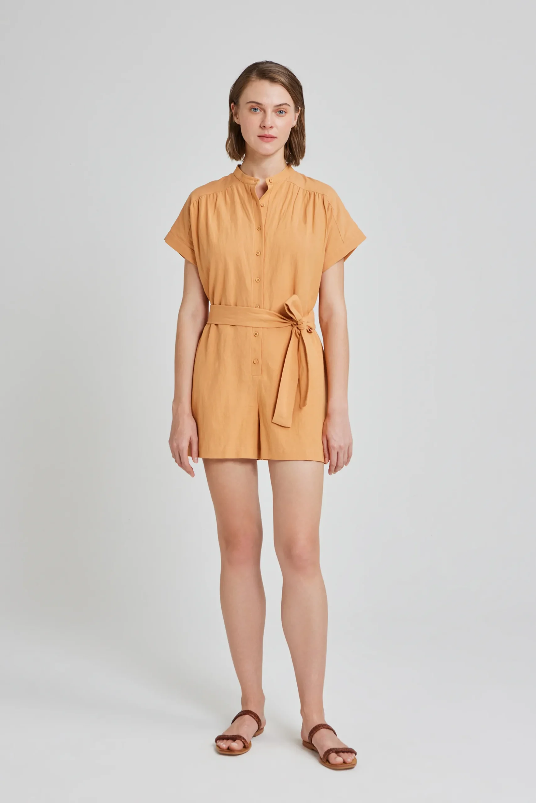 Button-Down Boxy Romper