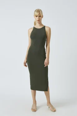 Button-Down Knit Midi