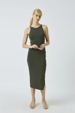 Button-Down Knit Midi