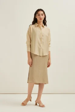 Button-Down Viscose Shirt