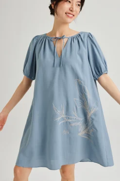 Calla Embroidered Shift Dress