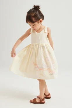 Calla Embroidered V-Neck Dress
