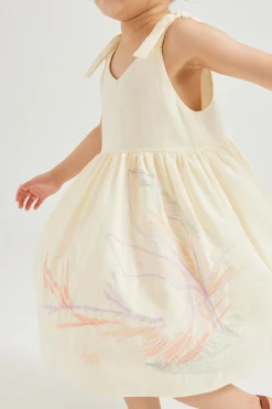 Calla Embroidered V-Neck Dress