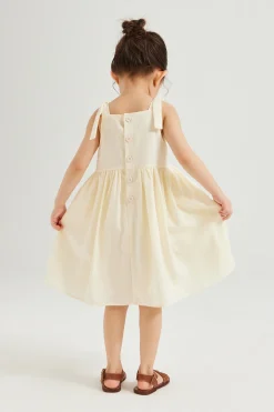 Calla Embroidered V-Neck Dress