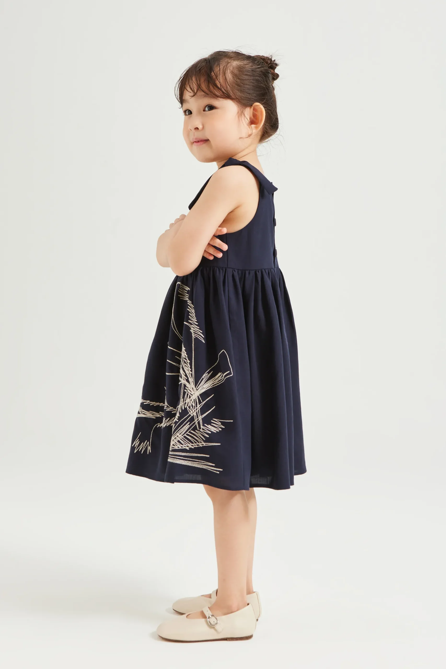 Calla Embroidered V-Neck Dress