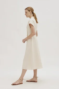 Classic Linen Collared Dress