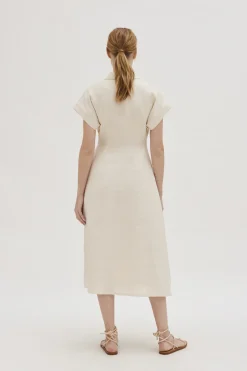 Classic Linen Collared Dress