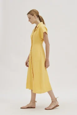 Classic Linen Collared Dress