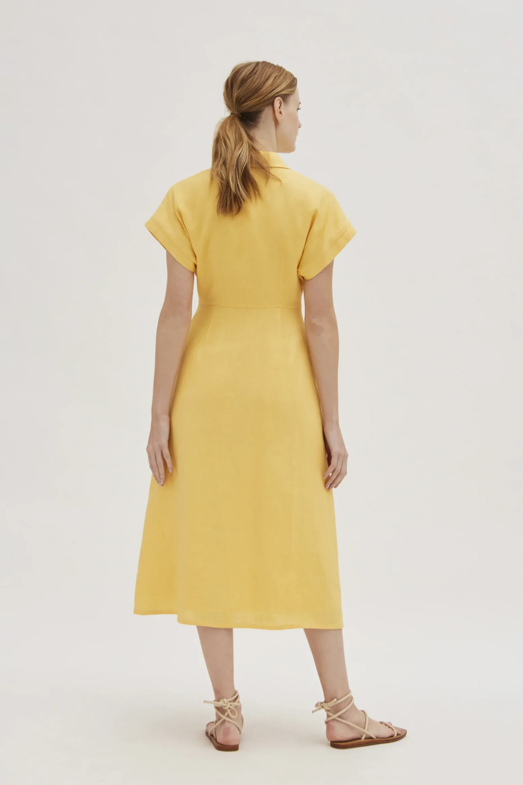 Classic Linen Collared Dress