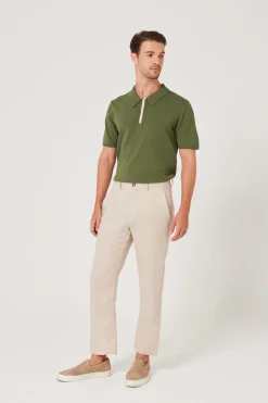 Contrast Placket Knit Top