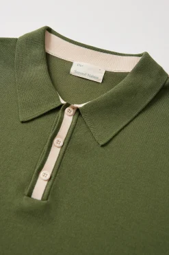 Contrast Placket Knit Top