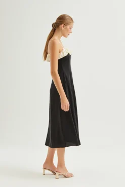 Contrast Ruffle Cami Dress