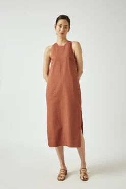 Contrast Stitch Maxi Dress