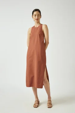 Contrast Stitch Maxi Dress