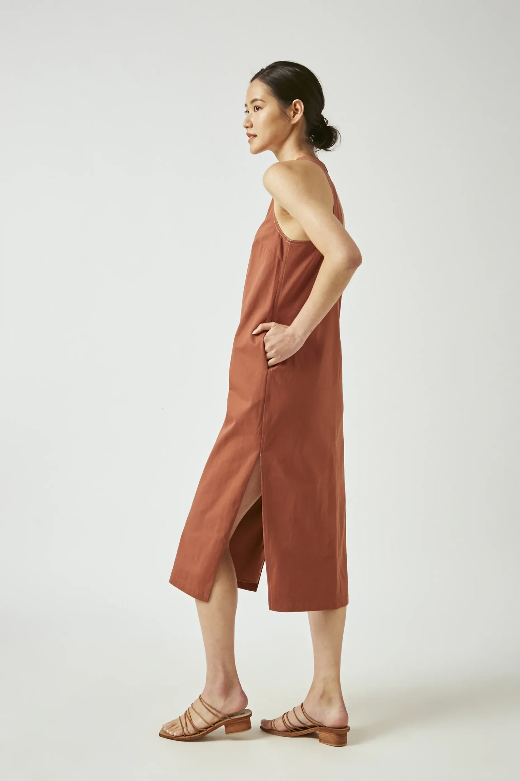Contrast Stitch Maxi Dress