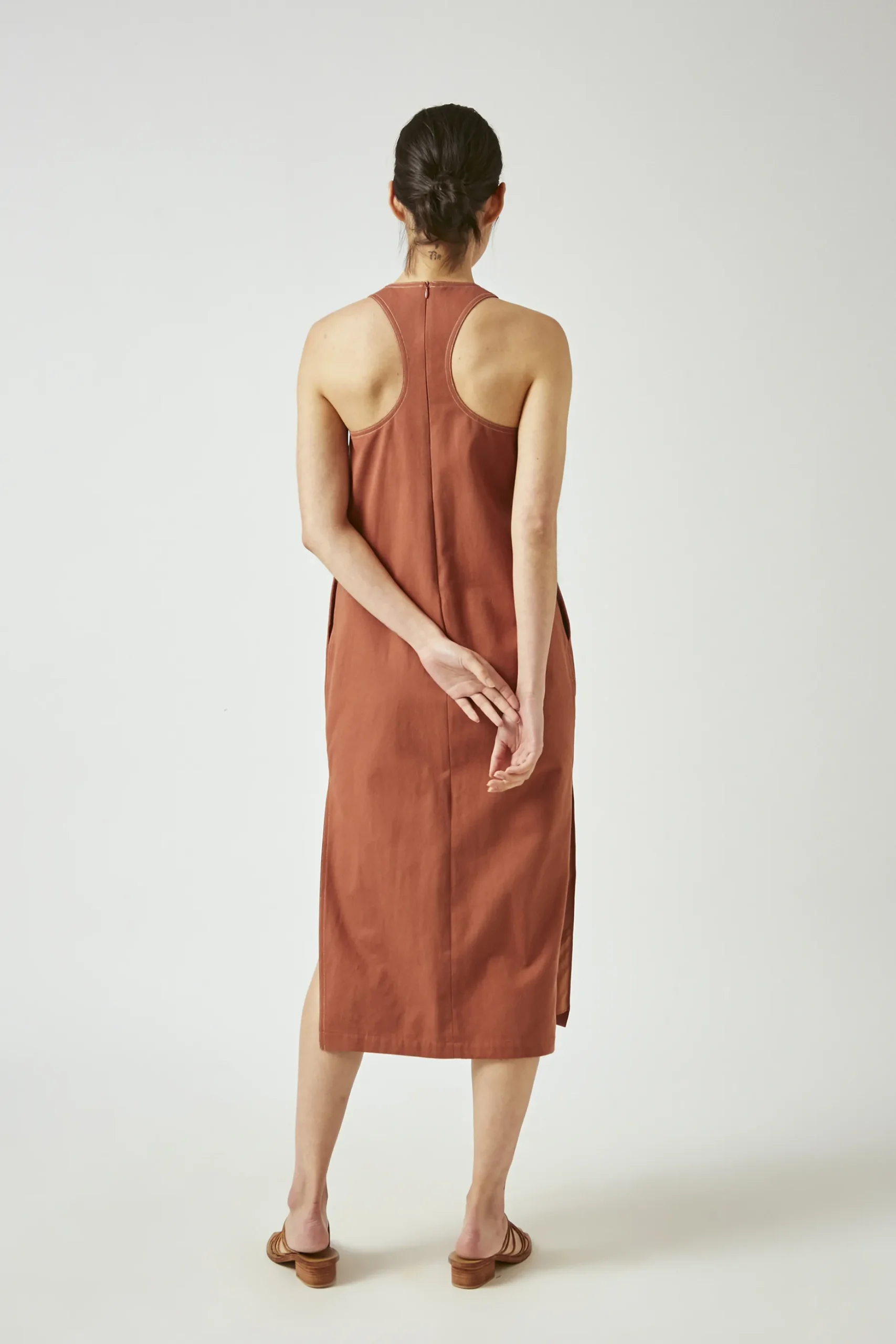 Contrast Stitch Maxi Dress