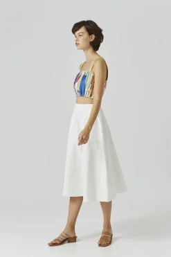 Cotton A-line Skirt